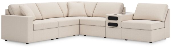 Modmax - Oyster - 6-Piece Sectional With Audio System Console