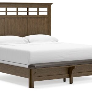 Shawbeck - Medium Brown - King Panel Bed