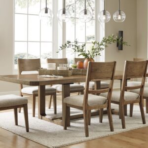 Cabalynn -  Oatmeal / Light Brown - 9 Pc. - Dining Room Table, 8 Side Chairs