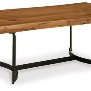 Fortmaine - Brown / Black - Rectangular Cocktail Table