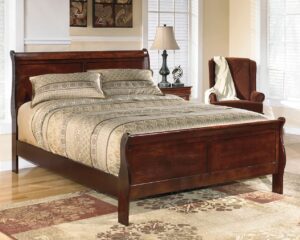 Alisdair - Dark Brown - Queen Sleigh Bed