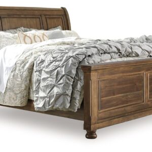 Flynnter - Medium Brown - King Sleigh Bed