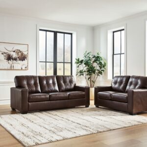 Santorine - Dark Brown - 2 Pc. - Sofa, Loveseat