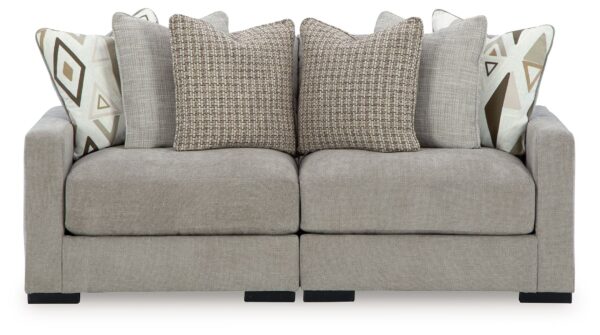 Aslan Court - Pebble - 2-Piece Loveseat Sectional