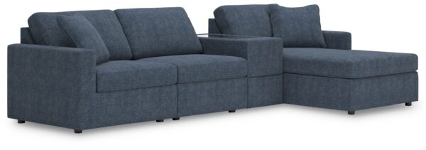 Modmax - Ink - 4-Piece Sectional With Raf Corner Chaise And Storage Console