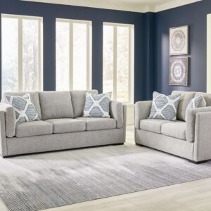 Evansley - Pewter - 2 Pc. - Sofa, Loveseat