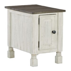 Havalance - White / Gray - Chair Side End Table