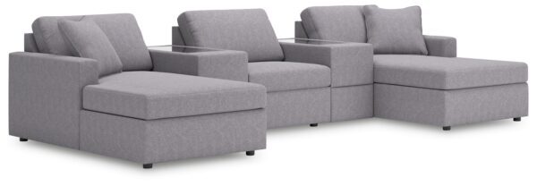 Modmax - Granite - 5-Piece Pit Sectional With Storage Consoles