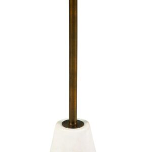 Caramont - Black / White / Gold Finish - Accent Table with White Base