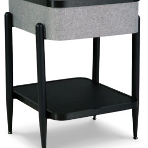 Jorvalee - Gray / Black - Accent Table with Speaker