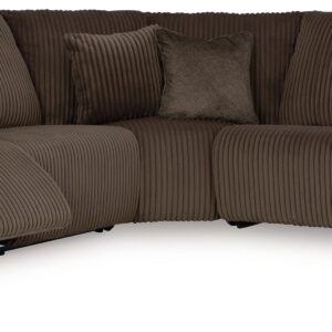 Top Tier - Chocolate - 5-Piece Reclining Sectional
