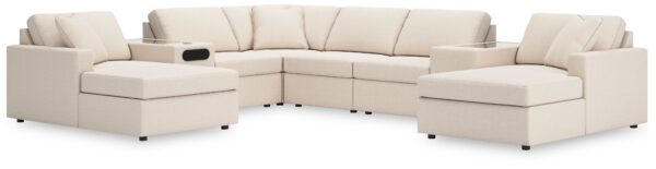 Modmax - Oyster - 8-Piece Double Chaise Sectional With Audio And Storage Consoles