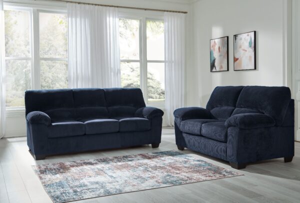 Simplejoy - Navy - 2 Pc. - Sofa, Loveseat