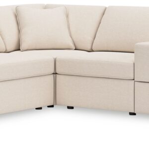 Modmax - Oyster - 6-Piece Sectional With Storage Console And 3 Armless Chairs