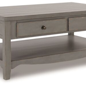 Charina - Antique Gray - Rectangular Cocktail Table