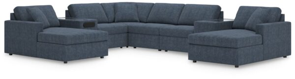 Modmax - Ink - 8-Piece Double Chaise Sectional With Audio And Storage Consoles