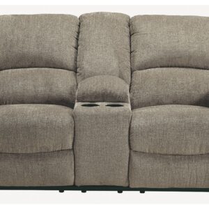 Draycoll - Pewter - DBL REC PWR Loveseat w/Console