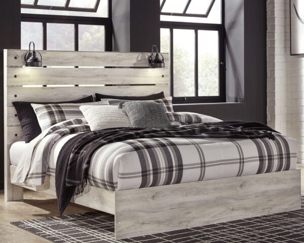 Cambeck - Whitewash - King Panel Bed