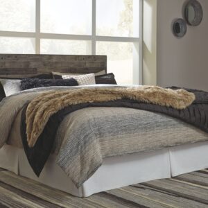 Derekson - Multi Gray - King Panel Headboard with Bolt on Bed Frame