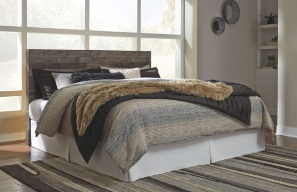 Derekson - Multi Gray - King Panel Headboard with Bolt on Bed Frame