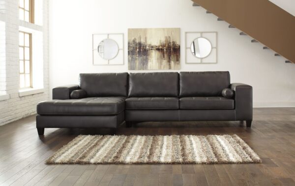 Nokomis - Charcoal - Left Arm Facing Corner Chaise 2 Pc Sectional