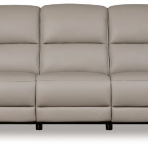 Mercomatic - Gray - Power Reclining Sofa With Adj Headrest