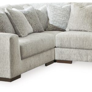 Regent Park - Pewter - 3-Piece Sectional