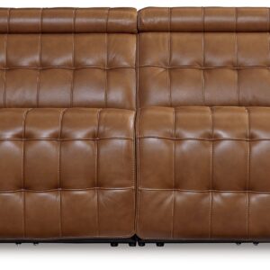 Temmpton - Chocolate - 2-Piece Power Reclining Sectional Loveseat