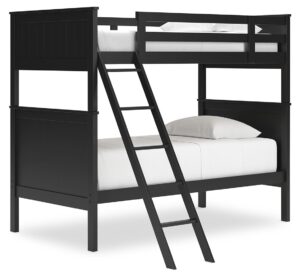 Nextonfort - Black - Twin Over Twin Bunk Bed