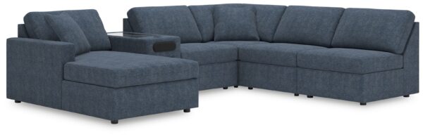 Modmax - Ink - 6-Piece Sectional With Laf Corner Chaise And Audio System Console