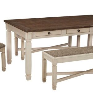 Bolanburg - Beige - 5 Pc. - Dining Room Table, 2 Side Chairs, Bench (2)