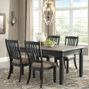 Tyler Creek - Dark Gray - 5 Pc. - Dining Room Table, 4 Side Chairs