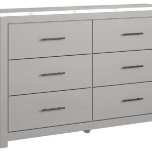 Cottonburg - Light Gray / White - Six Drawer Dresser