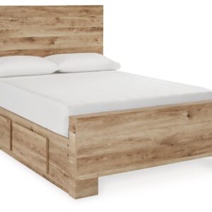 Hyanna - Tan - Full Panel Bed With 2 Side Storage