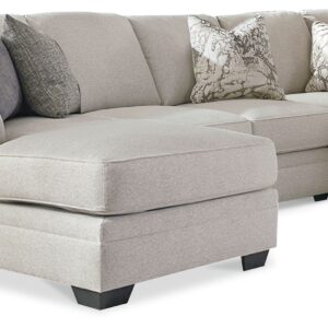 Dellara - Chalk - 3-Piece Sectional With Laf Corner Chaise And Armless Loveseat