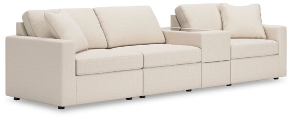 Modmax - Oyster - 4-Piece Sectional With Storage Console