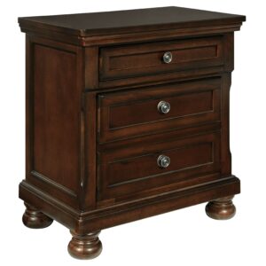 Porter - Dark Brown - Two Drawer Night Stand