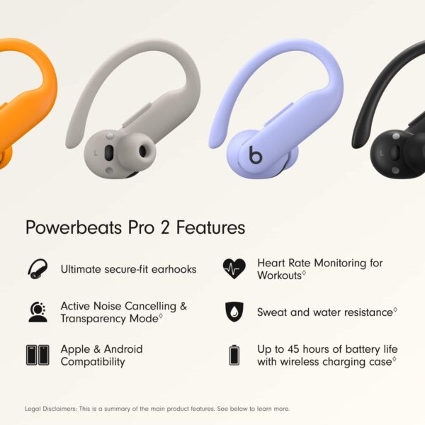 Beats - Powerbeats Pro 2 True Wireless Active Noise Canceling  Earbuds - Hyper Purple