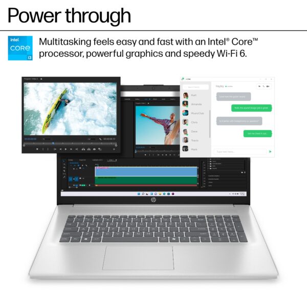 HP - 17.3" HD+ Laptop - Intel Core i3 - 8GB Memory - 256GB SSD - Natural Silver