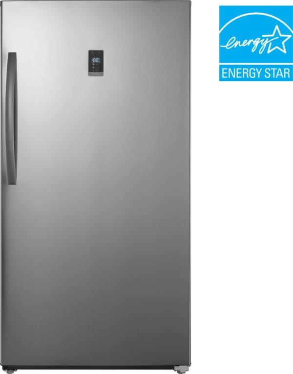 Insignia™ - 17 Cu. Ft. Garage Ready Convertible Upright Freezer with ENERGY STAR Certification - Stainless Steel