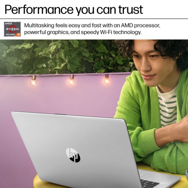 HP - 17.3" Full HD Laptop - AMD Ryzen 5 - 8GB Memory - 512GB SSD - Natural Silver