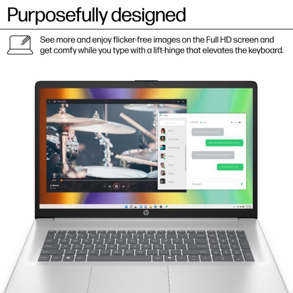 HP - 17.3" Full HD Laptop - AMD Ryzen 5 - 8GB Memory - 512GB SSD - Natural Silver