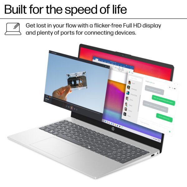 HP - 15.6" Touch-Screen Laptop - Intel Core i3 - 8GB Memory - 256GB SSD - Natural Silver