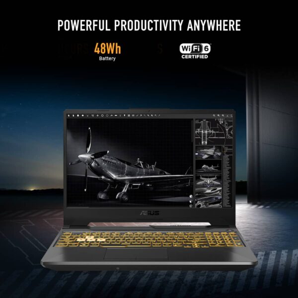 ASUS - TUF Gaming A15 15.6" 144Hz FHD Gaming Laptop - AMD Ryzen 5 7535HS with 8GB Memory - NVIDIA GeForce RTX 3050 - 512GB SSD - Graphite Black