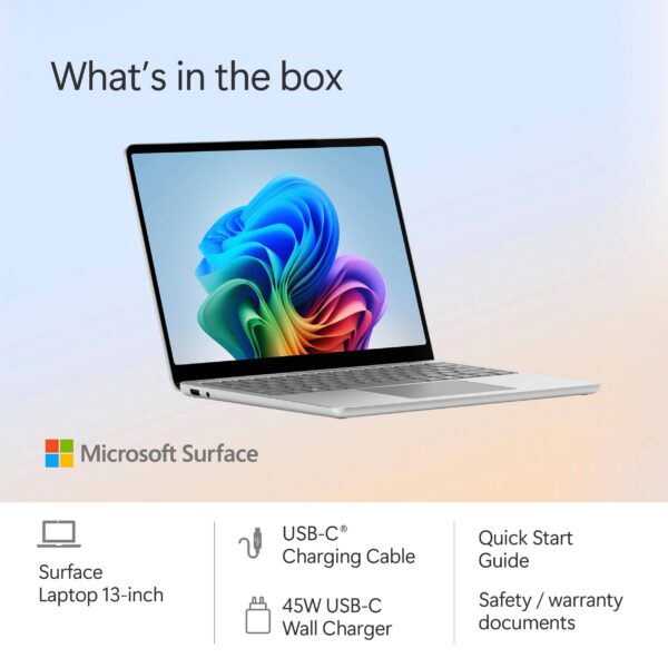 Microsoft - Surface Laptop - Copilot+ PC - 13" Touch-Screen - Snapdragon X Plus - 16GB - 256B UFS (Latest Model) - Platinum