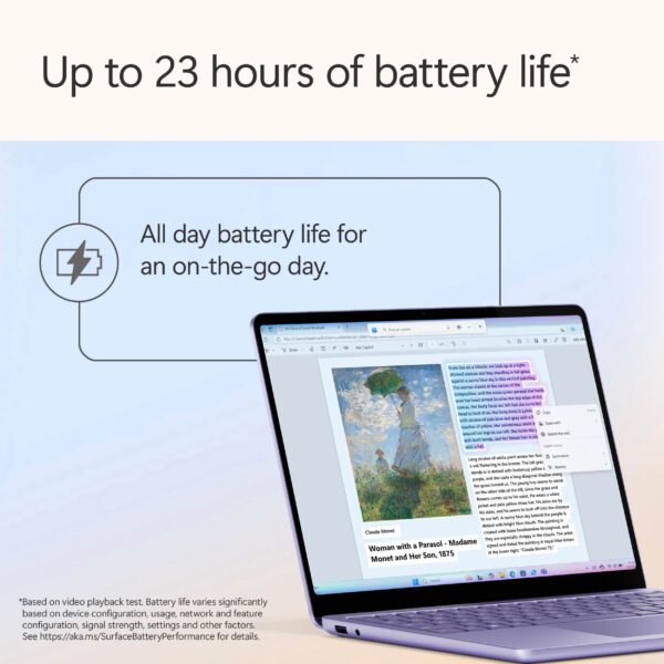Microsoft - Surface Laptop - Copilot+ PC - 13" Touch-Screen - Snapdragon X Plus - 16GB - 512GB UFS (Latest Model) - Violet