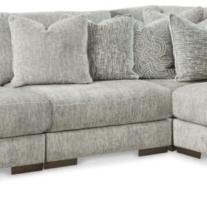 Regent Park - Pewter - 4-Piece Sectional