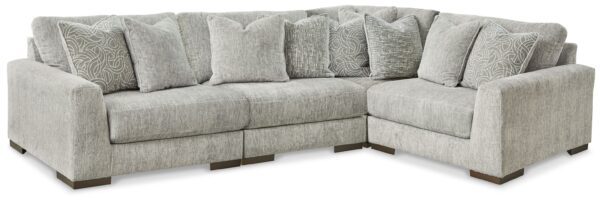 Regent Park - Pewter - 4-Piece Sectional