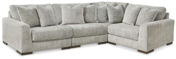 Regent Park - Pewter - 4-Piece Sectional