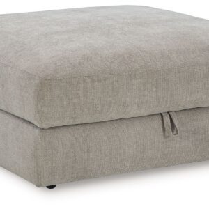 Aslan Court - Pebble - Ottoman With Storage